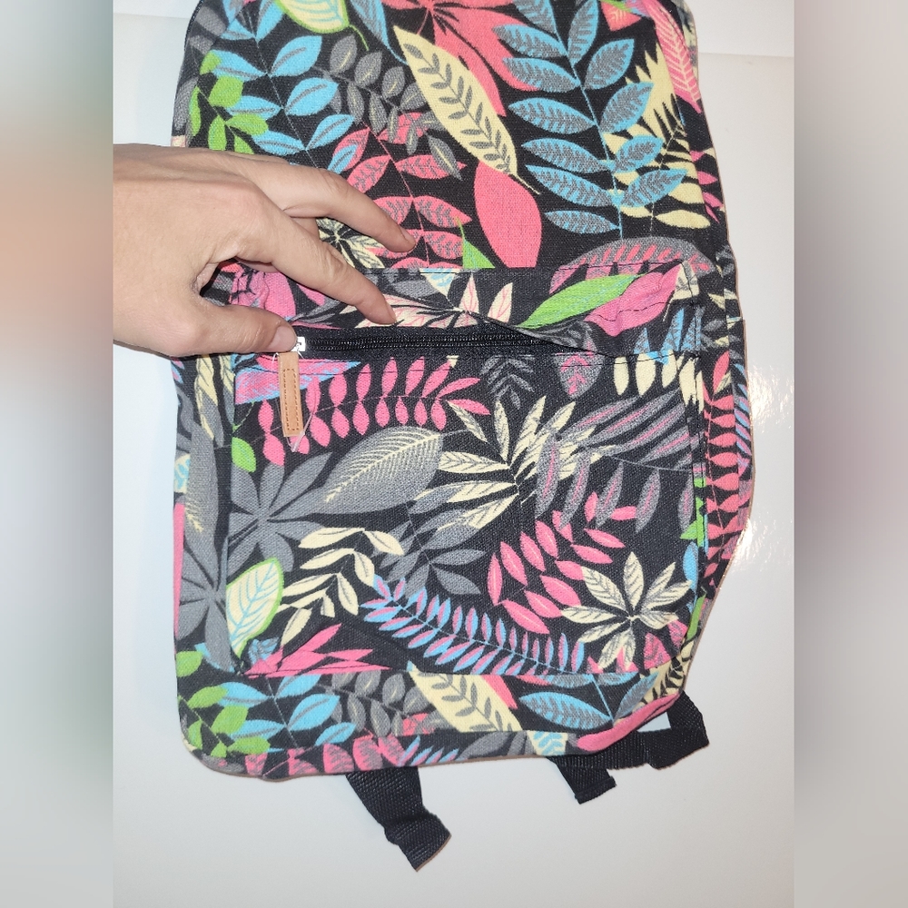 Neon leafs backpack